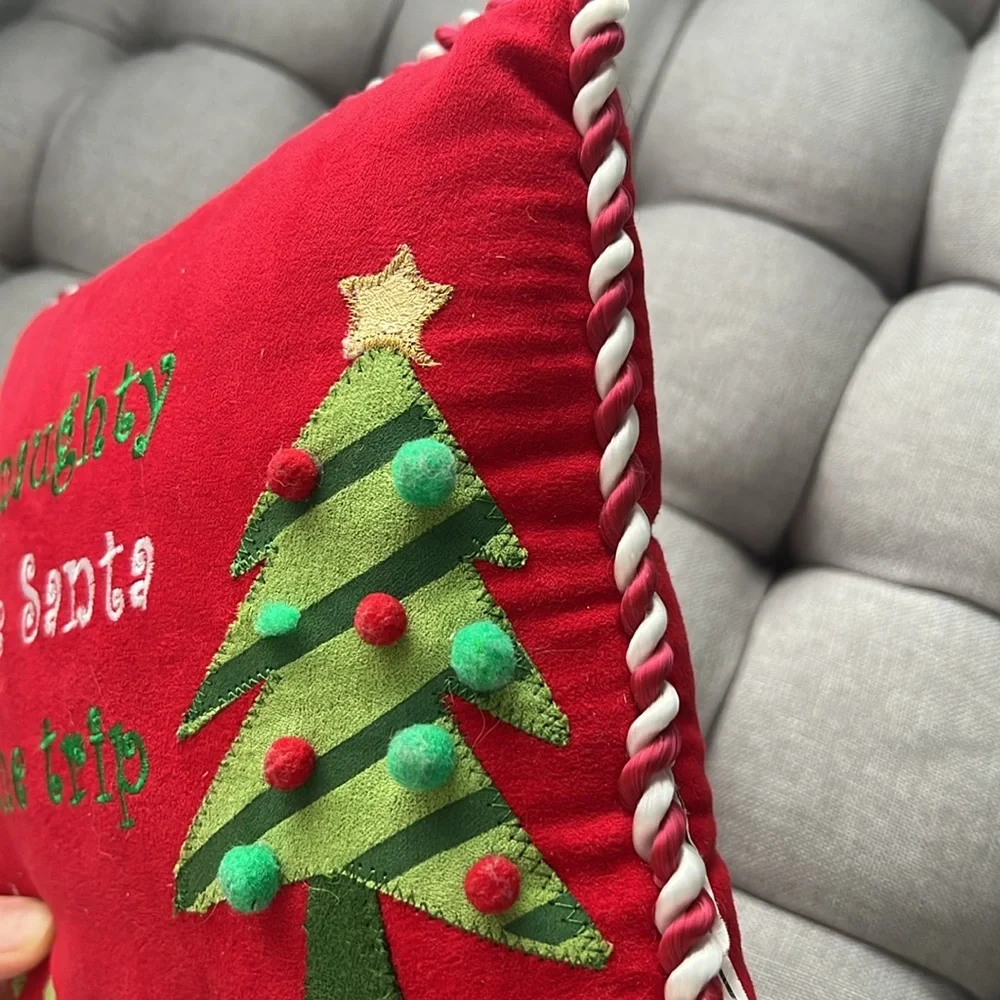 Christmas Be Naughty Save Santa the Trip Pillow